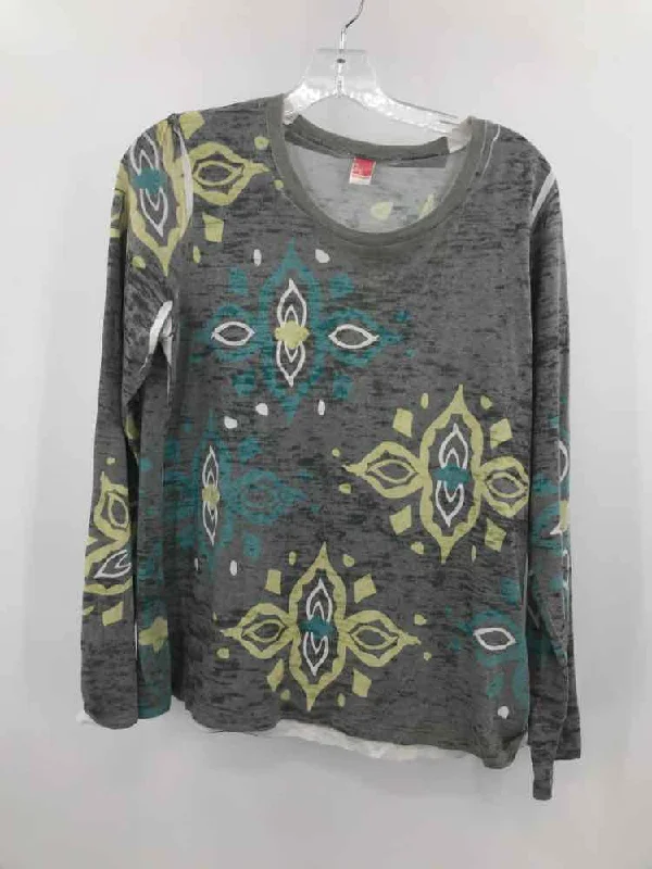 Pre-Owned Before + Again Grey Size Large Long Sleeve T-shirt-- Ribbed T-Shirt High Neck Heavyweight Pre-Owned Before + Again Grey Size Large Long Sleeve T-shirt-- Ribbed T-Shirt High Neck Heavyweight