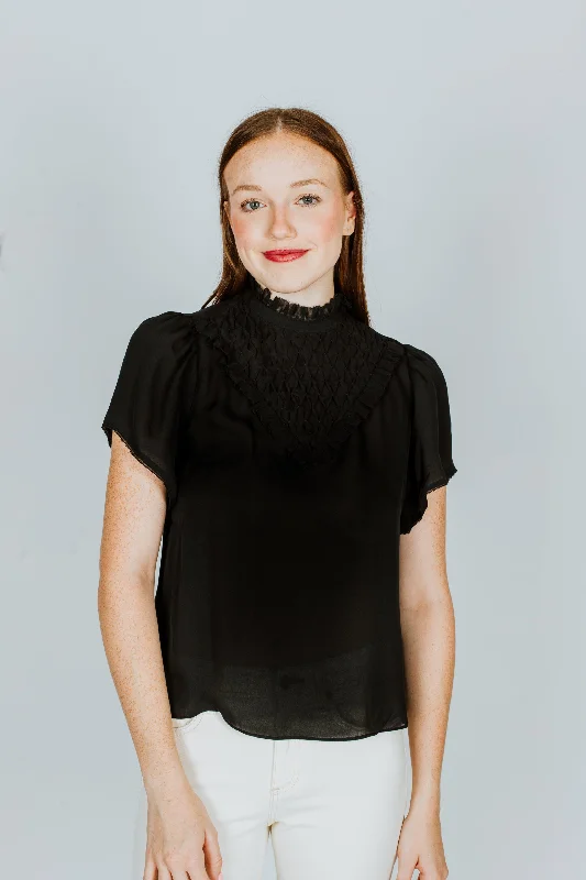 go> by Go Silk Jane Eyre blouse black Lightweight Tunic Blouse