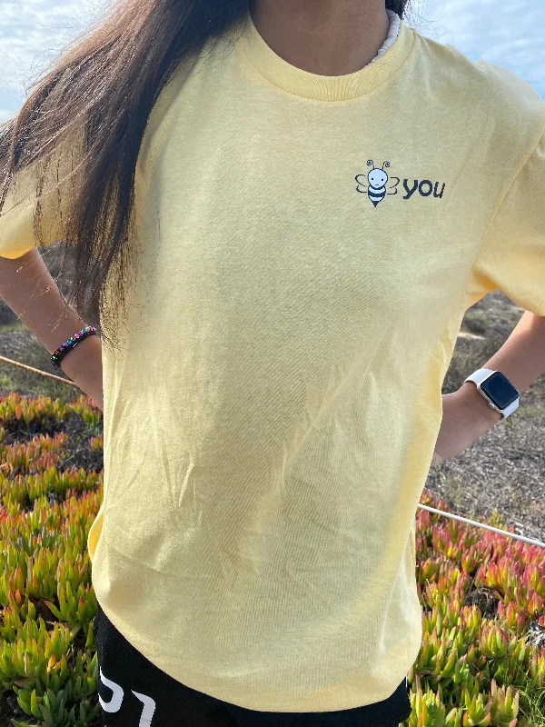 Bee You Inspirational T-Shirt- The Sox Box-- V-Neck T-Shirt Long Sleeve Cotton
