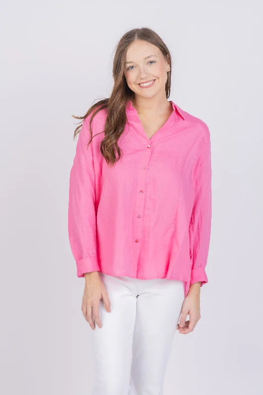 L'agence Nina L/S Blouse in Sugar Plum Bell Sleeve Blouse