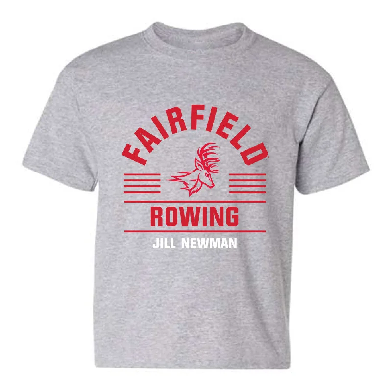 Fairfield - NCAA Women's Rowing : Jill Newman - Classic Fashion Shersey Youth T-Shirt-- Real Fur Shearling Chenille Fairfield - NCAA Women's Rowing : Jill Newman - Classic Fashion Shersey Youth T-Shirt-- Real Fur Shearling Chenille