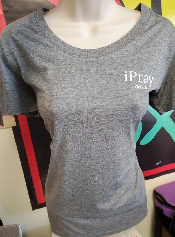 iPray Inspirational T-Shirt- The Sox Box-- Boxy Fit Fitted Loose
