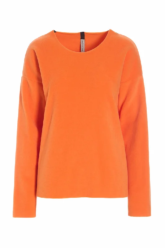 BLOUSE ROUND NECK - 1359 - ORANGE Pleated Collar Blouse