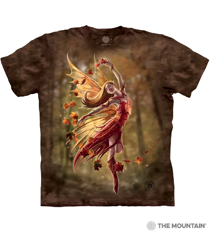 Autumn Fairy by Anne Stokes T-Shirt-- Real Fur Shearling Chenille