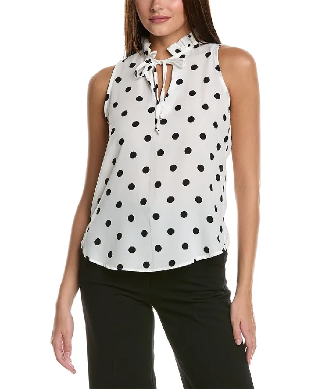 ARIELLA Tie Neck Blouse Modern Oversized Blouse