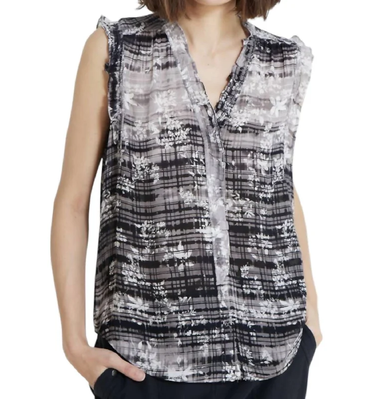 Ruffle Me Up Blouse In Black Loose Fit Blouse