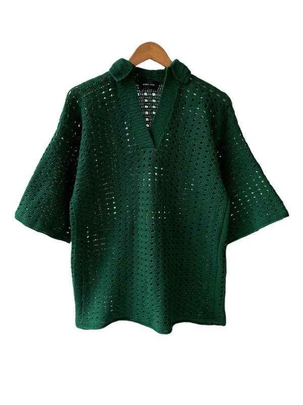 Gaea Lumi MESH Shirt-- Spandex Blend Rayon Blend Denim Blend