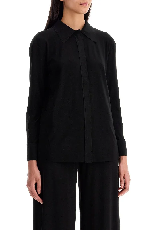 Norma Kamali Nk Fluid Lycra Blouse For Playful Puff Blouse