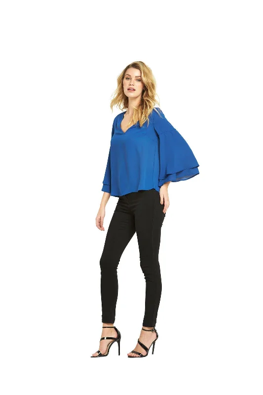 V By Very Womens Double Layer Sleeve Blouse Smart Business Blouse