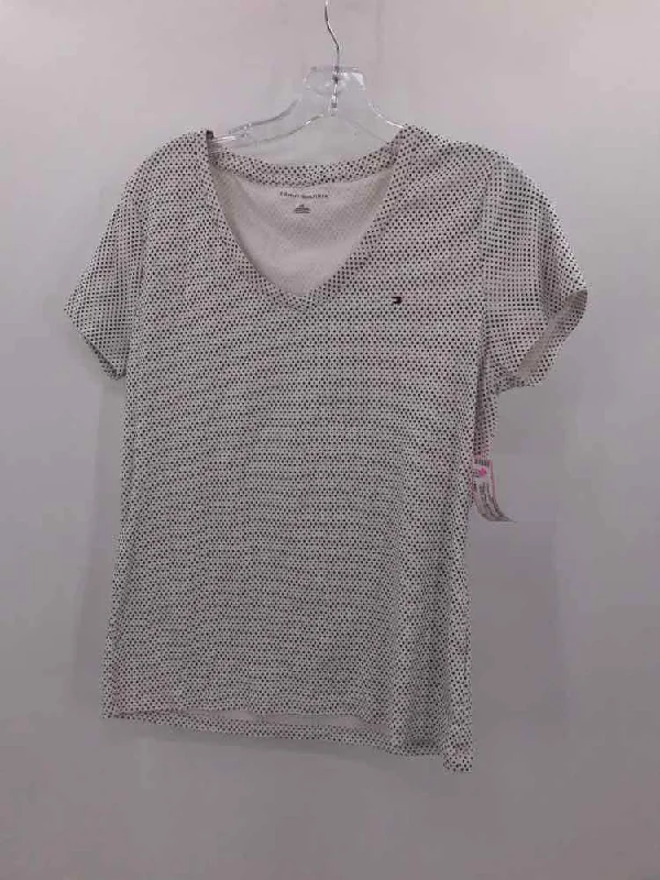 Pre-Owned Tommy Hilfiger White Size Large Polka Dot T-shirt-- Anti-Pilling Machine Wash Handmade Pre-Owned Tommy Hilfiger White Size Large Polka Dot T-shirt-- Anti-Pilling Machine Wash Handmade