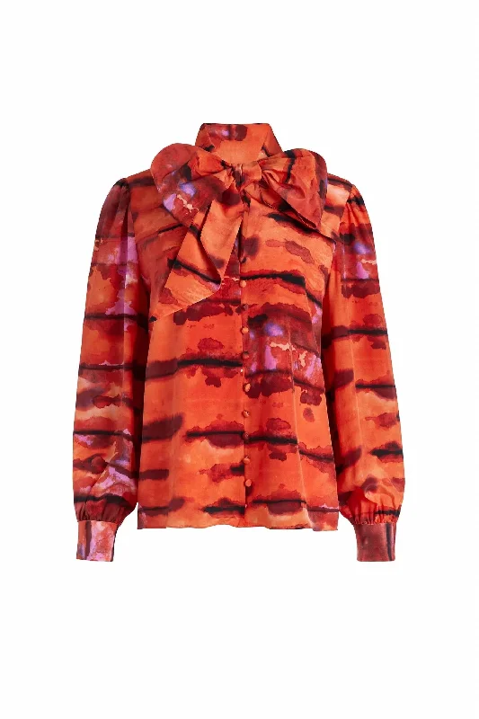 Felix Blouse In Cabo Sunset Chic Square Blouse