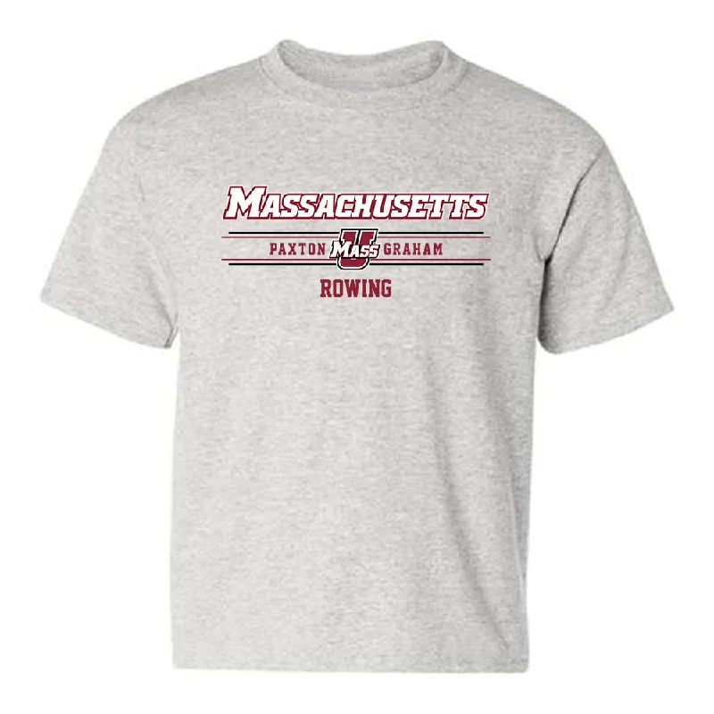 UMass - NCAA Women's Rowing : Paxton Graham - Classic Fashion Shersey Youth T-Shirt-- Solid Color Striped Floral UMass - NCAA Women's Rowing : Paxton Graham - Classic Fashion Shersey Youth T-Shirt-- Solid Color Striped Floral