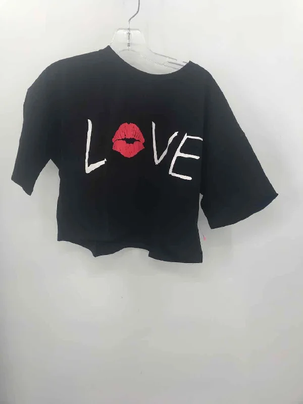 Pre-Owned Nikki B Black Size Small Printed T-shirt-- Anti-Shrink Durable Soft