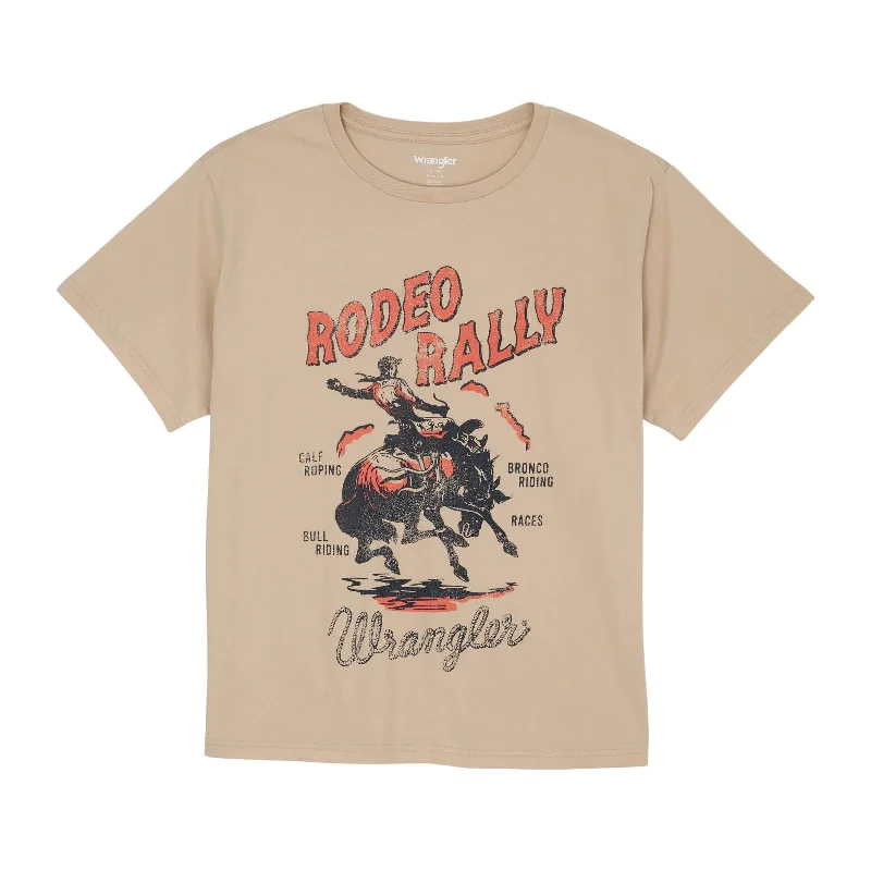 Wrangler Rodeo Rally Women's T-Shirt-- Fitted T-Shirt Seamless Stretchy