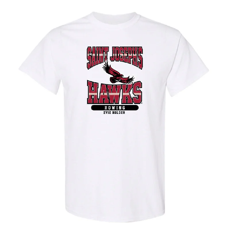 St. Joe's - NCAA Women's Rowing : Evie Holder - Sport Shersey T-Shirt-- Faux Fur Fabric Real Fur Fabric Shearling Fabric St. Joe's - NCAA Women's Rowing : Evie Holder - Sport Shersey T-Shirt-- Faux Fur Fabric Real Fur Fabric Shearling Fabric