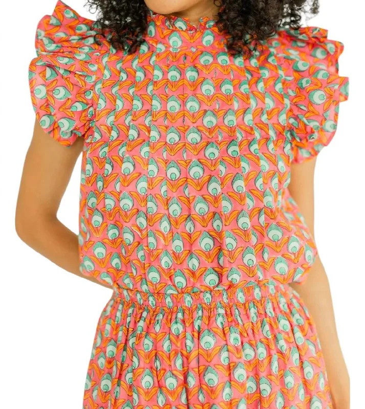 Jasmine Blouse In Golden Poppy Puff Sleeve Blouse