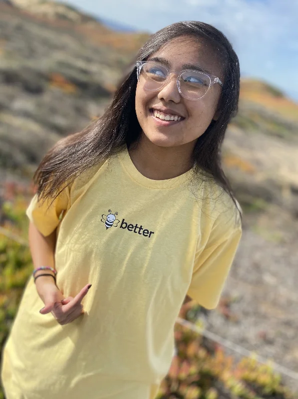 Bee Better Inspirational T-Shirt- The Sox Box-- Zippered Front Buttoned Front Snap Front