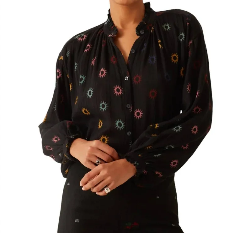 Poet Blouse In Evening Star Soft Knit Blouse