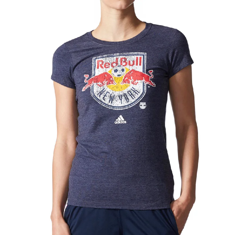 Adidas Originals Red Bulls Women's Soccer T-Shirt Navy Heather/Red/White-- Anti-Shrink Durable Soft Adidas Originals Red Bulls Women's Soccer T-Shirt Navy Heather/Red/White-- Anti-Shrink Durable Soft