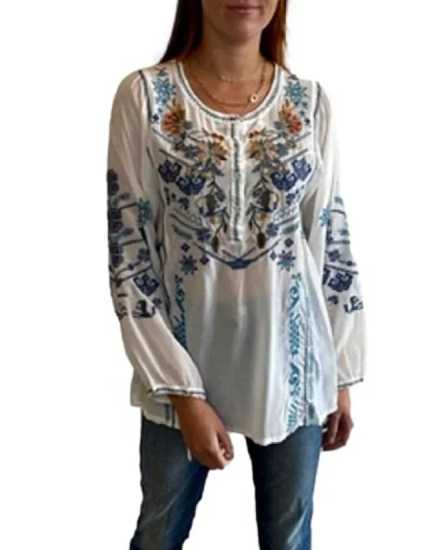Raisa Blouse In Natural Satin Bow Blouse