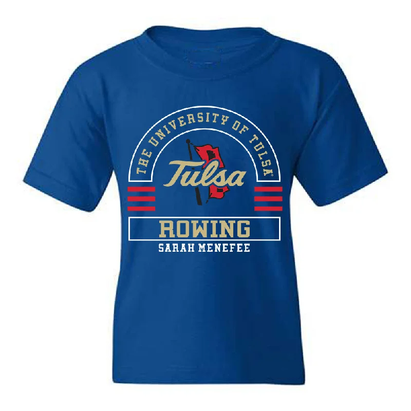 Tulsa - NCAA Women's Rowing : Sarah Menefee - Classic Fashion Shersey Youth T-Shirt-- Real Fur Shearling Chenille Tulsa - NCAA Women's Rowing : Sarah Menefee - Classic Fashion Shersey Youth T-Shirt-- Real Fur Shearling Chenille