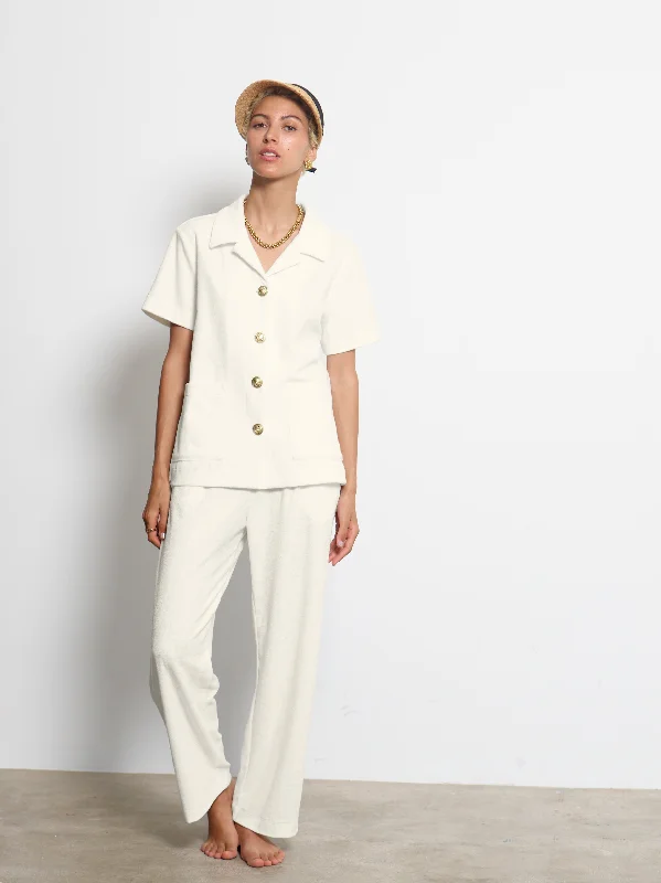 ALOHA BLOUSE OFF WHITE Relaxed Fit Blouse