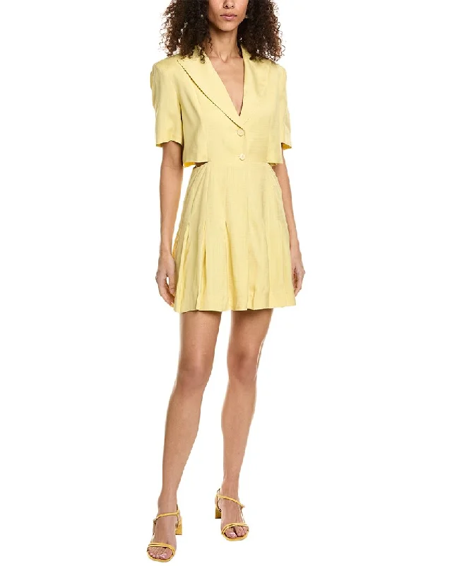 Sandro Cutout Waist Shirtdress-- Plaid T-Shirt Polka Dot Checkered