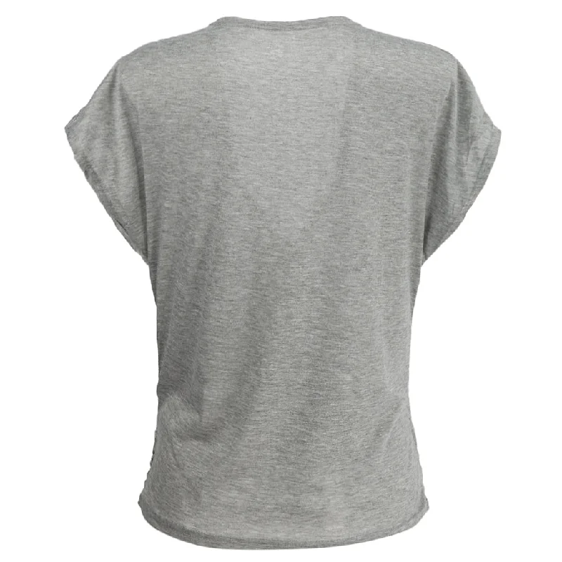 Maxbell Women Deep V Neck Blouse Short Sleeve Tops T-shirt Grey L-- Mesh Blend Leather Blend Suede Blend Maxbell Women Deep V Neck Blouse Short Sleeve Tops T-shirt Grey L-- Mesh Blend Leather Blend Suede Blend