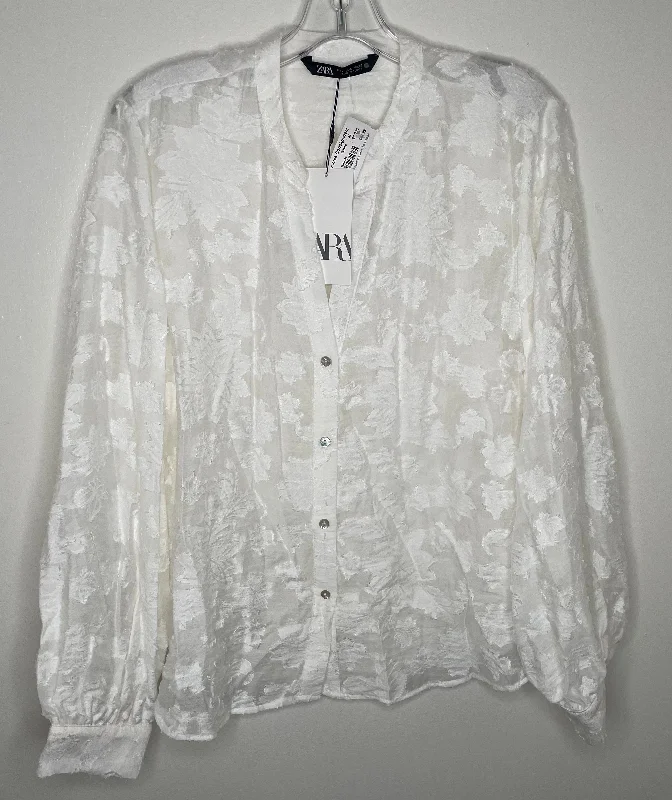 NWT Zara Blouse size XL Flowy Bohemian Blouse