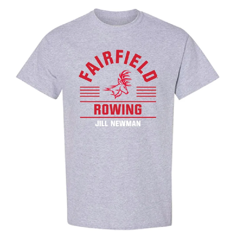 Fairfield - NCAA Women's Rowing : Jill Newman - Classic Fashion Shersey T-Shirt-- Silk Blend Satin Velvet Fairfield - NCAA Women's Rowing : Jill Newman - Classic Fashion Shersey T-Shirt-- Silk Blend Satin Velvet