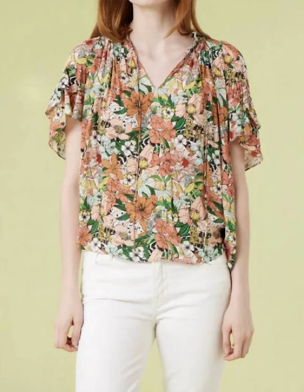 Sky Blouse Amazonian Elegant Semi-Sheer Blouse