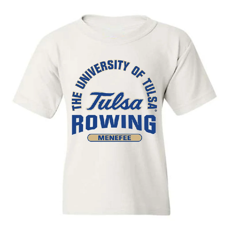 Tulsa - NCAA Women's Rowing : Sarah Menefee - Classic Fashion Shersey Youth T-Shirt-- Mesh Canvas Denim Tulsa - NCAA Women's Rowing : Sarah Menefee - Classic Fashion Shersey Youth T-Shirt-- Mesh Canvas Denim