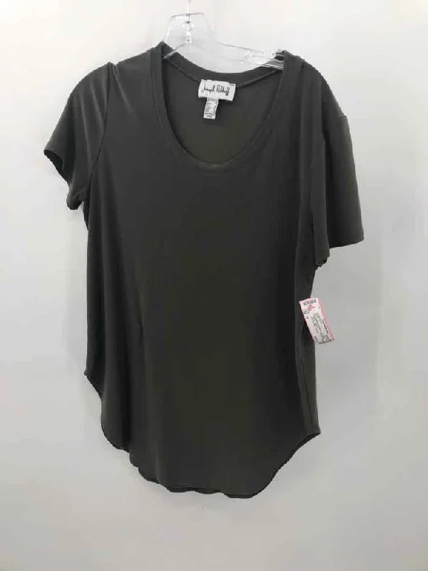 Pre-Owned Joseph Ribkoff Grey Size 14 T-shirt-- Elasticated Padded Insulated