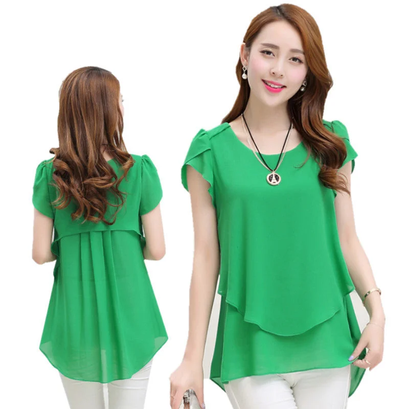Women Short Sleeve Chiffon Blouse 5XL Plus Size Women Clothing Vintage Female Tops And Blouses Lightweight Linen Blouse Women Short Sleeve Chiffon Blouse 5XL Plus Size Women Clothing Vintage Female Tops And Blouses Lightweight Linen Blouse