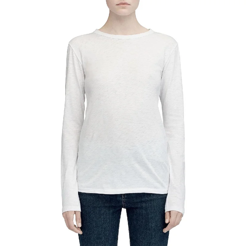 rag & bone Women's The Slub Long Sleeve White T-Shirt-- Nylon Fabric Polyester Fabric Spandex Fabric rag & bone Women's The Slub Long Sleeve White T-Shirt-- Nylon Fabric Polyester Fabric Spandex Fabric