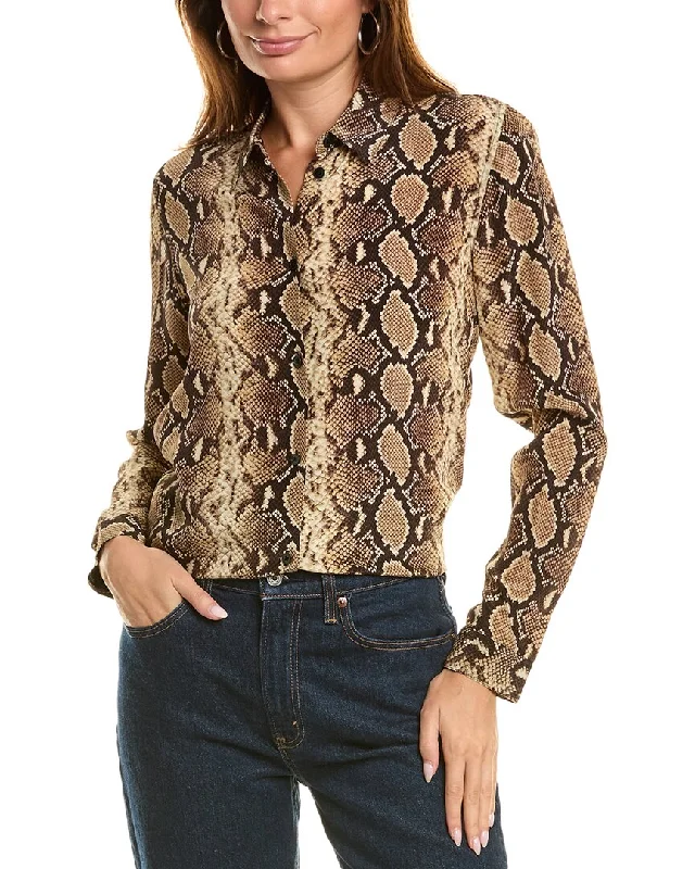 The Kooples Silk Shirt-- Graphic T-Shirt Round Neck Polyester