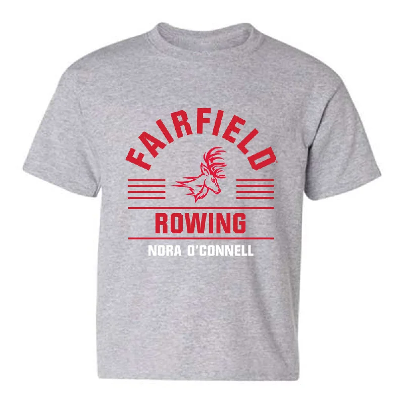 Fairfield - NCAA Women's Rowing : Nora O'Connell - Classic Fashion Shersey Youth T-Shirt-- Seamless Knitted Crochet Fairfield - NCAA Women's Rowing : Nora O'Connell - Classic Fashion Shersey Youth T-Shirt-- Seamless Knitted Crochet