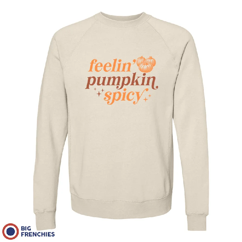 Feeling Pumpkin Spicy Unisex Organic Cotton Sweatshirt Hoodie with Cuffed Sleeves Snug Secure Feeling Pumpkin Spicy Unisex Organic Cotton Sweatshirt Hoodie with Cuffed Sleeves Snug Secure