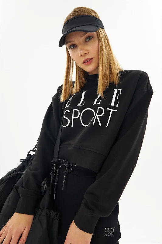 Angelino Sport White Printed Female Crop Sweatshirt Hoodie with Elastic Cuffs Stretchable Comfortable Angelino Sport White Printed Female Crop Sweatshirt Hoodie with Elastic Cuffs Stretchable Comfortable