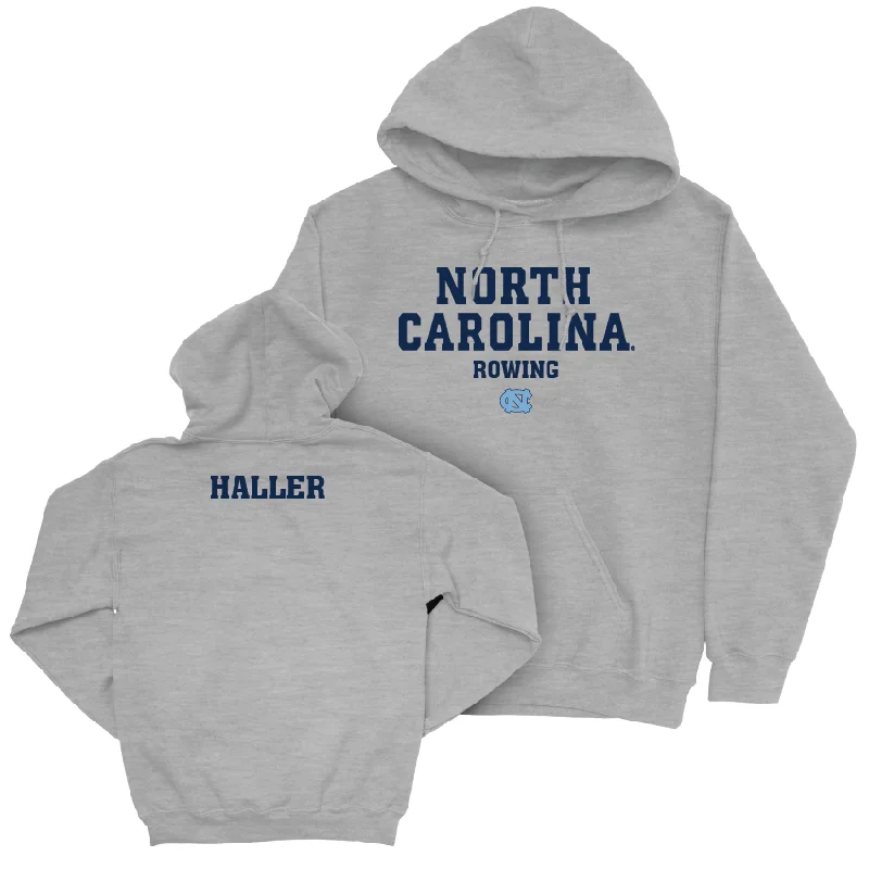 UNC Women's Rowing Sport Grey Staple Hoodie - Madison Haller Hoodie with Relaxed Fit Easy Casual UNC Women's Rowing Sport Grey Staple Hoodie - Madison Haller Hoodie with Relaxed Fit Easy Casual