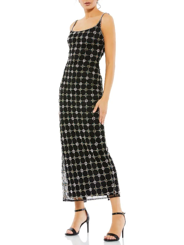 Womens Embellished Midi Cocktail And Party Dress Tunics Handmade artisanal