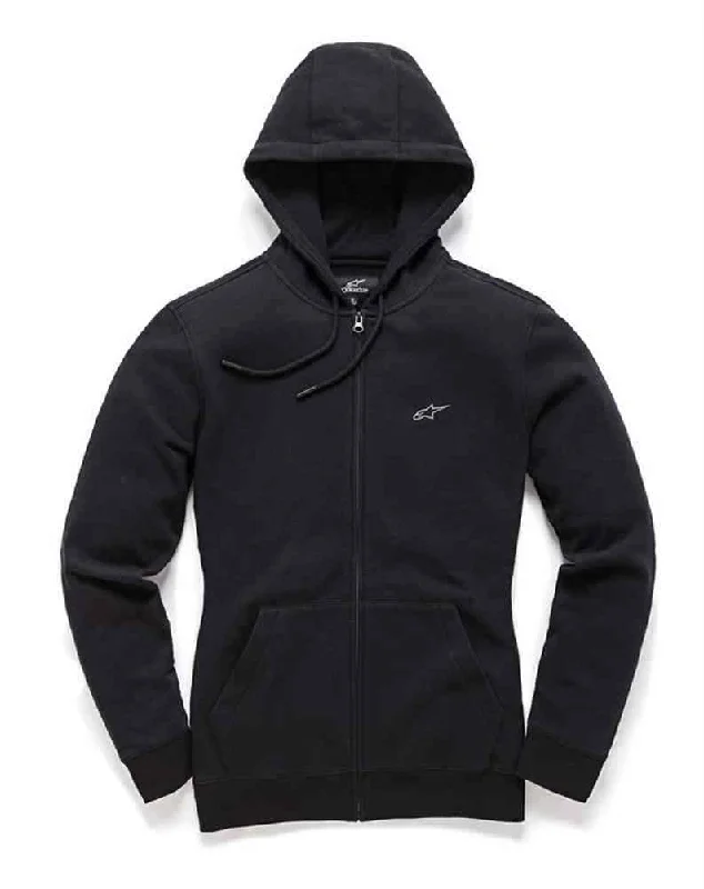 Alpinestars Women's Effortless Black Zip Up Hoodie - 1W38-53200 Hoodie with Tie-Dye Psychedelic Retro Alpinestars Women's Effortless Black Zip Up Hoodie - 1W38-53200 Hoodie with Tie-Dye Psychedelic Retro