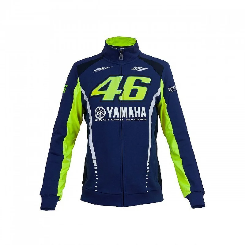 VR46 Official Womans Blue Yamaha Sweatshirt - Ydwfl 272409 Oversized Hoodie Comfort Casual VR46 Official Womans Blue Yamaha Sweatshirt - Ydwfl 272409 Oversized Hoodie Comfort Casual