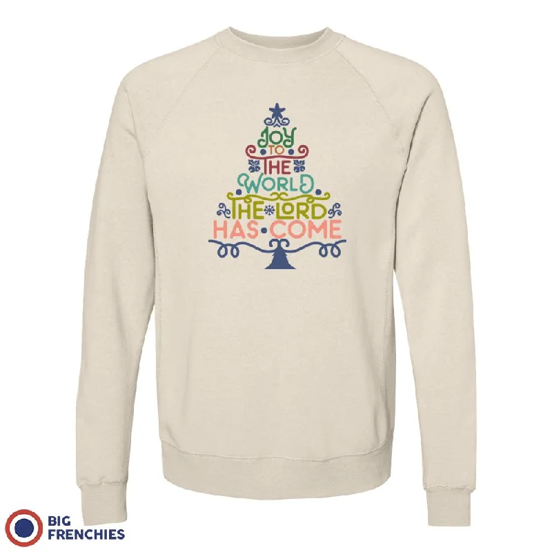 Joy To The World The Lord Has Come Christmas Unisex Organic Cotton Sweatshirt Hoodie with Hem Frayed Vintage Worn Joy To The World The Lord Has Come Christmas Unisex Organic Cotton Sweatshirt Hoodie with Hem Frayed Vintage Worn