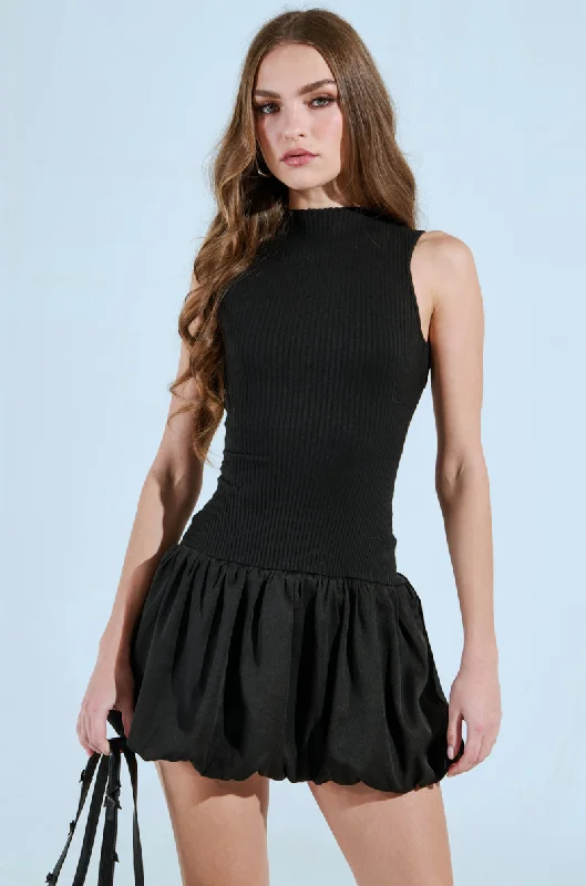 DOWN FOR WHATEVER MINI DRESS Classic Solid Mini Dress