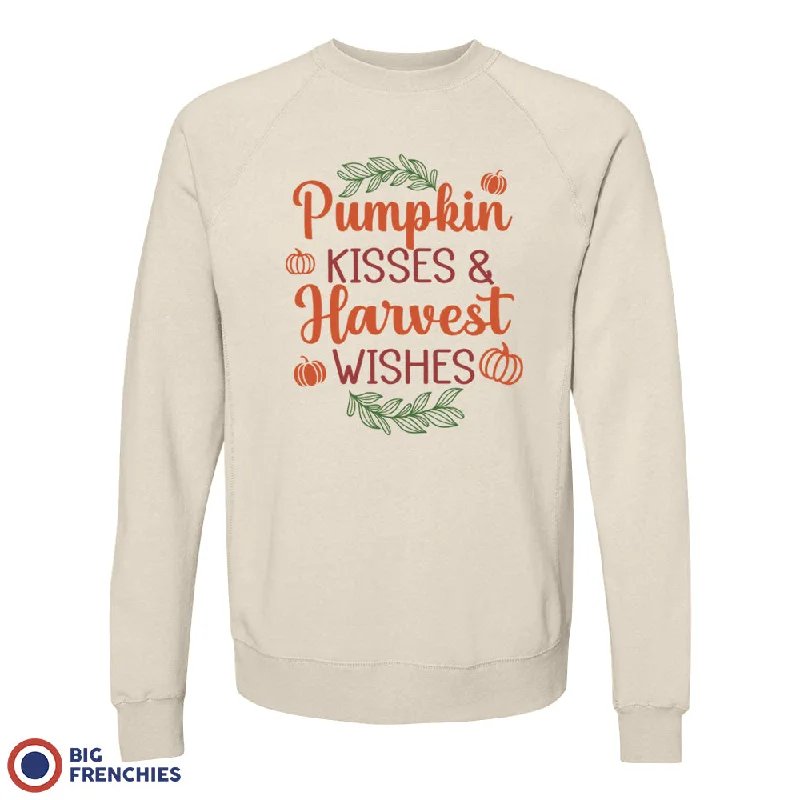 Pumpkin Kisses & Harvest Wishes Unisex Organic Cotton Sweatshirt Hoodie with Button Placket Classic Preppy Pumpkin Kisses & Harvest Wishes Unisex Organic Cotton Sweatshirt Hoodie with Button Placket Classic Preppy