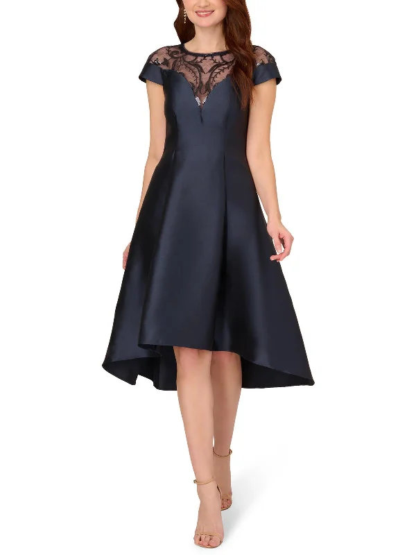 Mikado Womens Hi-Low Fit & Flare Cocktail And Party Dress Tunics New arrival