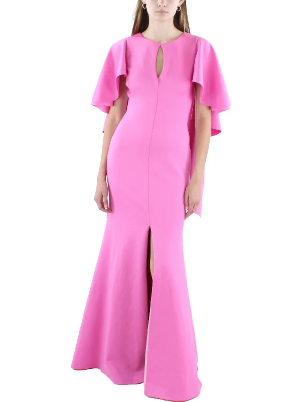 Womens Full legnth Front Slit Evening Dress Tunics Fashionable trendy