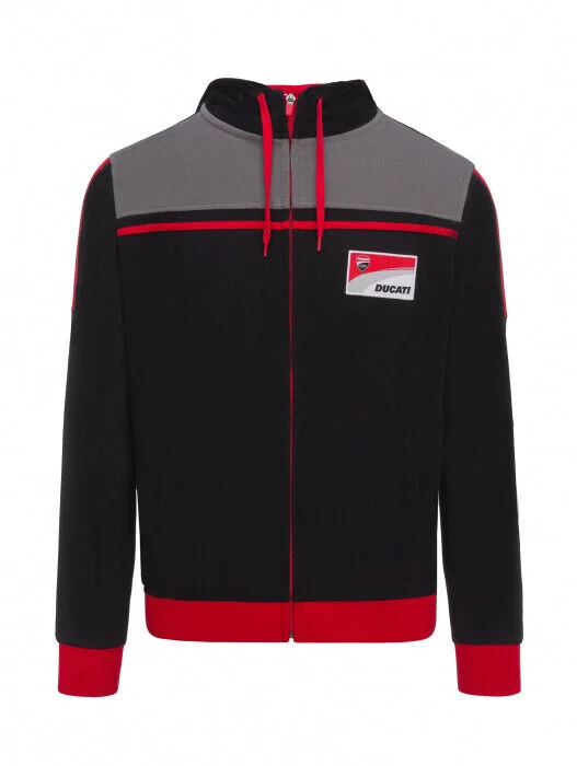 Official Ducati Corse Racing Zip Up Hoodie - 19 26001 Hoodie with Emblem Brand Identity Official Ducati Corse Racing Zip Up Hoodie - 19 26001 Hoodie with Emblem Brand Identity