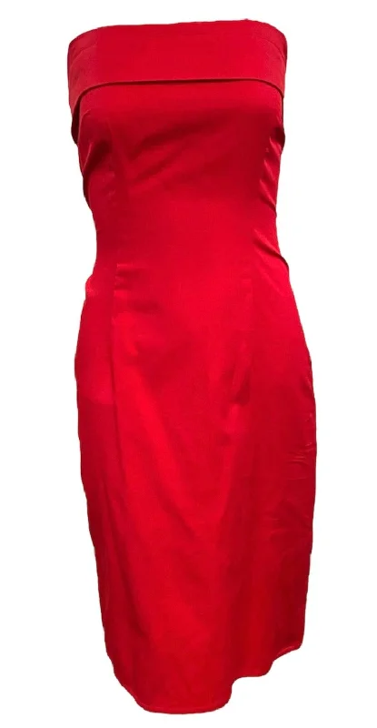 AF Vandervorst Early 2000's Red Strapless Dress Tunics Formal black